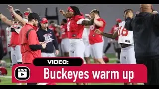 Ohio State warms up as they prepare for Miami in the College Football Playoff