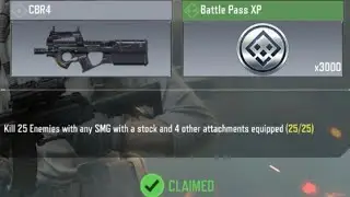 Call Of Duty Mobile Kill 25 Enemies with any SMG with a stock and 4 other attachments equipped