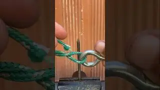 Perfect knot trick using a nail, a rope, and a ring#KnotTrick #DIYSkills #SurvivalHack