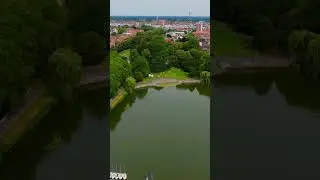 M&uuml;nster City, North Rhine-Westphalia Germany 4k drone footage #short #m&uuml;nster #germany