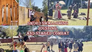 Escondido Ren Faire November 2021 Sword Swallowing, Jousting, and Staged Combat
