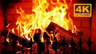 🔥 12 Hour Real Fireplace 4K | Crackling Fire Sounds for Sleep, Study & Relax