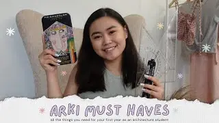 arki must haves: materials in first year of architecture (rendering, drafting tools, scale models)