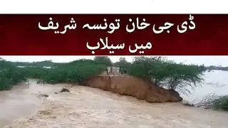 Dera Ismail Khan: The bank of CRBC canal was washed away by flood water #flood