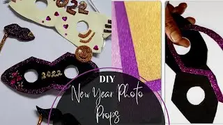 DIY new year photo props l new year event party craft.