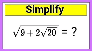 How to simplify this ? |Nice olympiad math |nice square root math |olympiad math |Nitesh Eduworks