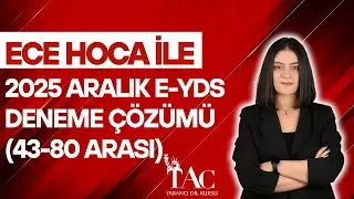 2025 ARALIK e-YDS DENEME ÇÖZÜMÜ (43-80 ARASI) I GÖZDE HOCA