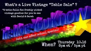 Vintage LIVE Table Sale | Crewels, Kitsch, holidays, Toys, Home Decor & More
