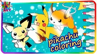 pokemon coloring book compilation, pichu, pikachu, raichu evolution coloring book pages