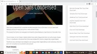 How to Download and Install Open Sans Condensed Font Free Download in Adobe Photoshop