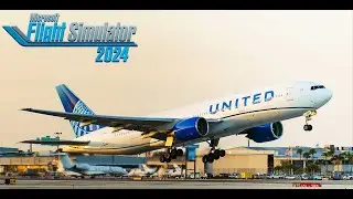 MSFS 2024 ULTRA SETTINGS  ✈️ Winter Ops 777-200 ER :  Denver - Chicago |  KDEN - KORD