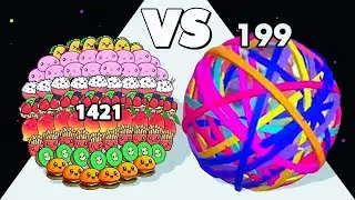 FOOD RUN /vs RUBBERBALL RUNNER  🍈🍇🍒 Walkthrough All New Max Update Mobile Gameplay VD5472