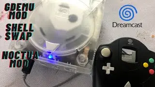 Sega Dreamcast Mod Transparent Shell Gd Emu Noctua Fan Mod/ Sega Dreamcast modyfikacje