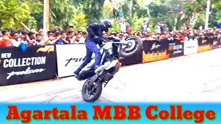 MBB College Agartala | Pulsar 200NS Stunt by Ghost Ryderz.
