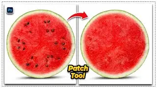 Remove seeds in watermelon using adobe photoshop | how to remove black seeds in watermelon photoshop