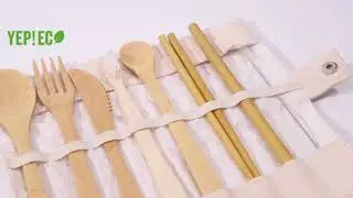 Reusable Bamboo Cutlery Set | Natural Bamboo Flatware Bulk