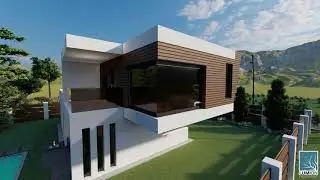 LUMION 11 - 3D CINEMATIC ANIMATION - POOLSIDE SMALL HOUSE