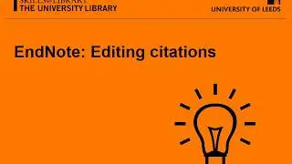 EndNote X8: Editing citations