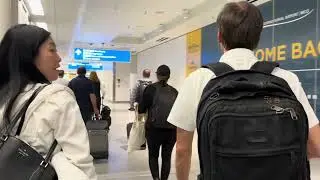 (MCO) Orlando Florida walk through from the gate to the baggage claim and car rental (06/11/2024)
