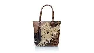 Sharif Sharif Couture Leather and Haircalf 3D Queen Tote