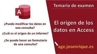 Temario Oposiciones 📚 【Origen de datos en ACCESS】AGE y Ayuntamientos