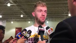 ASU senior guard Kodi Justice reacts to Sun Devils making NCAA Tournament
