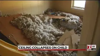 Ceiling collapses on sleeping 7-year-old in Greenville