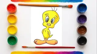 How to draw Tweety Bird #tweetybirdart #drawing #tweetybird #painting #art