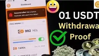 CT POOL ⛏️ - 1 USDT withdrawal Proof : Crypto Tab Cloud mining App Review -Real and Fake free mining