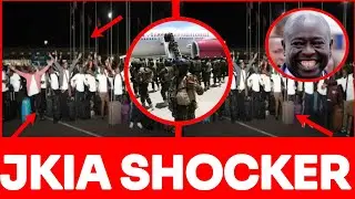 MIDNIGHT SHOCKER! Gachagua Supporters From US STORM JKIA with ARMED Security Protection