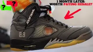 Worth Paying RESALE 1 Month Later? AIR JORDAN 5 x OFF-WHITE Review & On Feet!