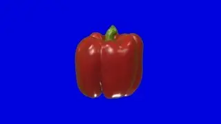 Red Bell Pepper On Green Screen FREE HD