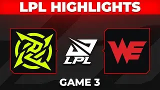 NIP vs WE Highlights Game 3 | LPL 2026 Split 1 | Ninjas in Pyjamas vs Team WE by Onivia