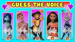 Guess The Disney Characters By Their Voice | Fun Disney Characters Quiz, Puss In Boots, Zootopia