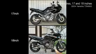 Front tires 17 or 18 inch Comparison [TDM900]