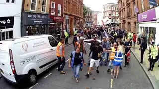 Worcester ACTUAL EDL MARCH Angel place to the Cornmarket.