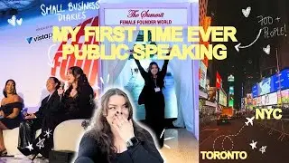 NYC VLOG: my first time public speaking in front of 700+ people?!?! | small biz diaries 🩷😱