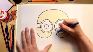 How to draw a Minion Mask - drawing with kids