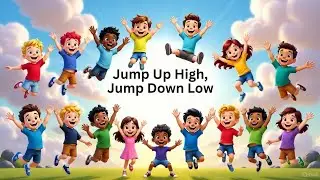 Jump Up High Jump Down Low | Fun Action Nursery Rhyme for Kids | 3D Cartoon Learning Song#3dcatoon 