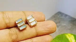 Simple stud earring #diy #jewellerydesign #handmadejewellery #loopofcraft