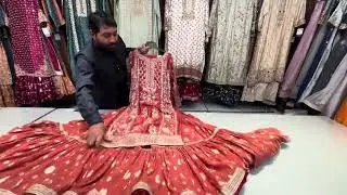 Stunning orange bronze shirt with crush sharara Uk bridals 