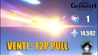 WILL I GET IT? - Venti (Windborne Bard) - F2P Wishing Pull | Genshin Impact - 2.6 |