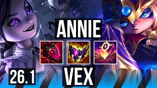 ANNIE vs VEX (MID) | Good KDA: 18/1/11, 51K damage, First Strike | KR Master | 26.1