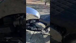 Cafe racer build almost complete #motorcycle #bikeproject #exhaust #caferacer #triumph