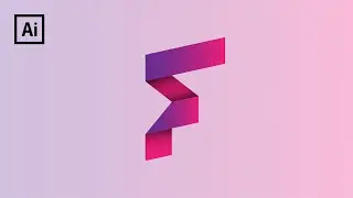 Colorful Paper Bend Logo Design | F letter logo | Adobe illustrator Tutorial