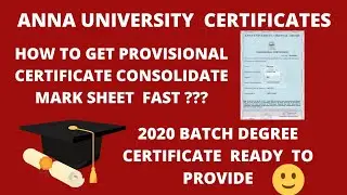 Anna university certificates | How to collect certificates quickly | degree certificate |2020 batch