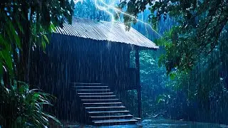 Thunder and Heavy Rain on the Roof | Relaxing Night Storm White Noise for Sleep & Focus