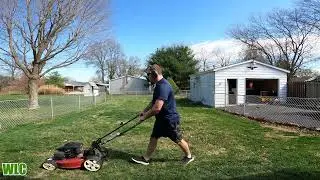 Saturday Mowing My Back Yard!