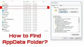 AppData is not showing in Laptop || Problem Solved || How to find Hidden files in Laptop/PC