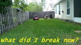 Mowing Thick and Lush Saint Augustine Grass